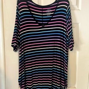 Torrid Super Soft Tunic Tee Rainbow Pastel size 3